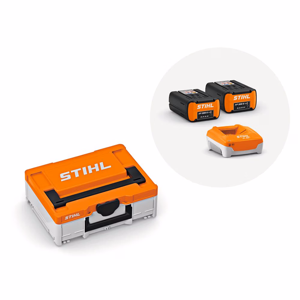 STIHL Power-Box 2, zestaw z 2 akumulatorami AP 300 S i ładowarką AL 501 STIHL Power-Box 2, zestaw z 2 akumulatorami AP 300 S i ładowarką AL 501